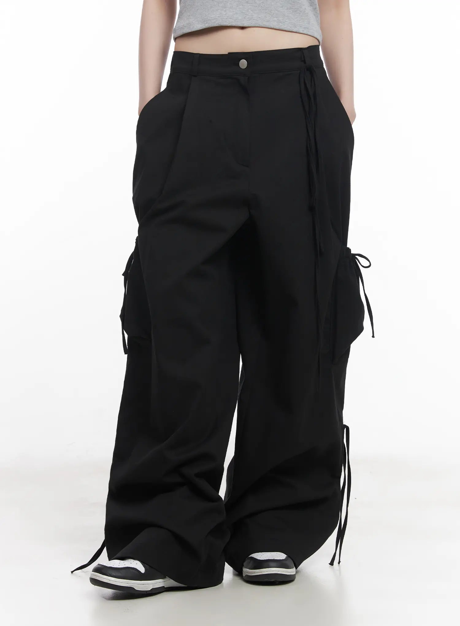 Strap Cargo Wide-Leg Pants CU518
