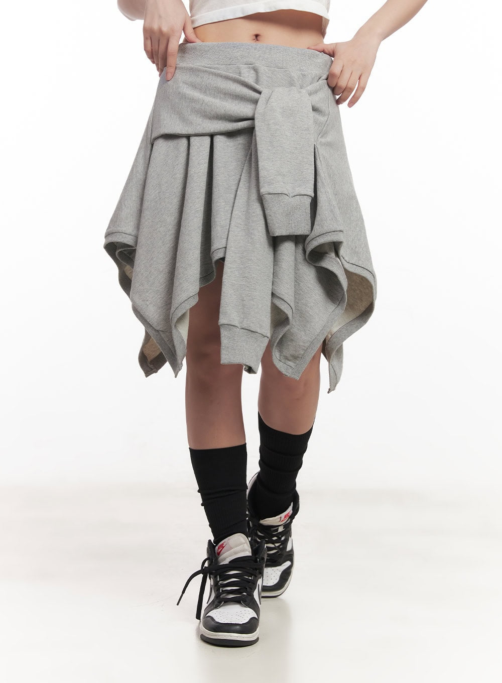 Tied Layering Handkerchief Midi Skirt CA521