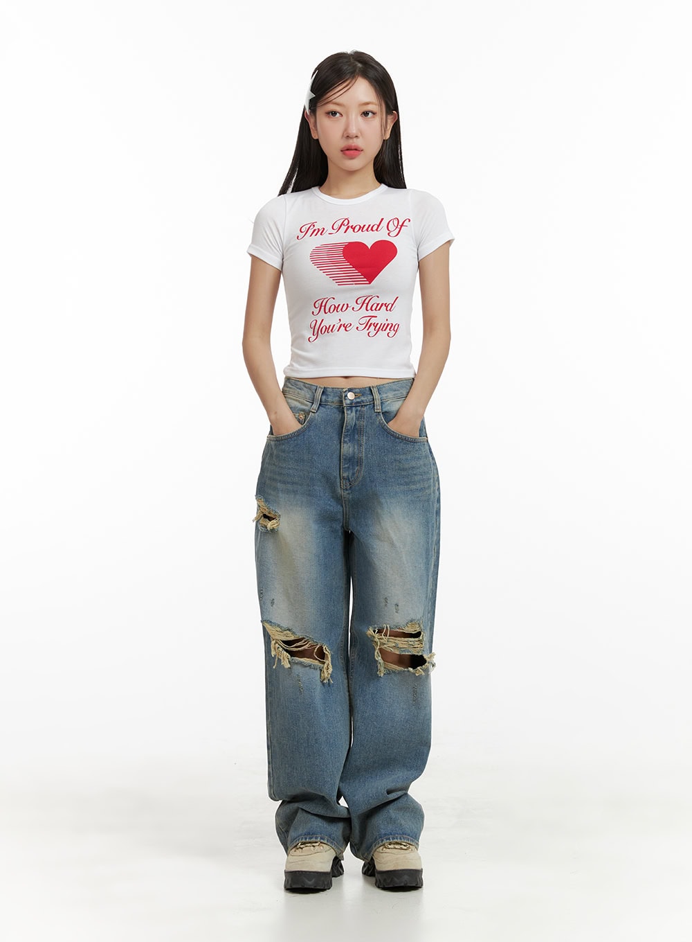 Destroyed Baggy Jeans CU405