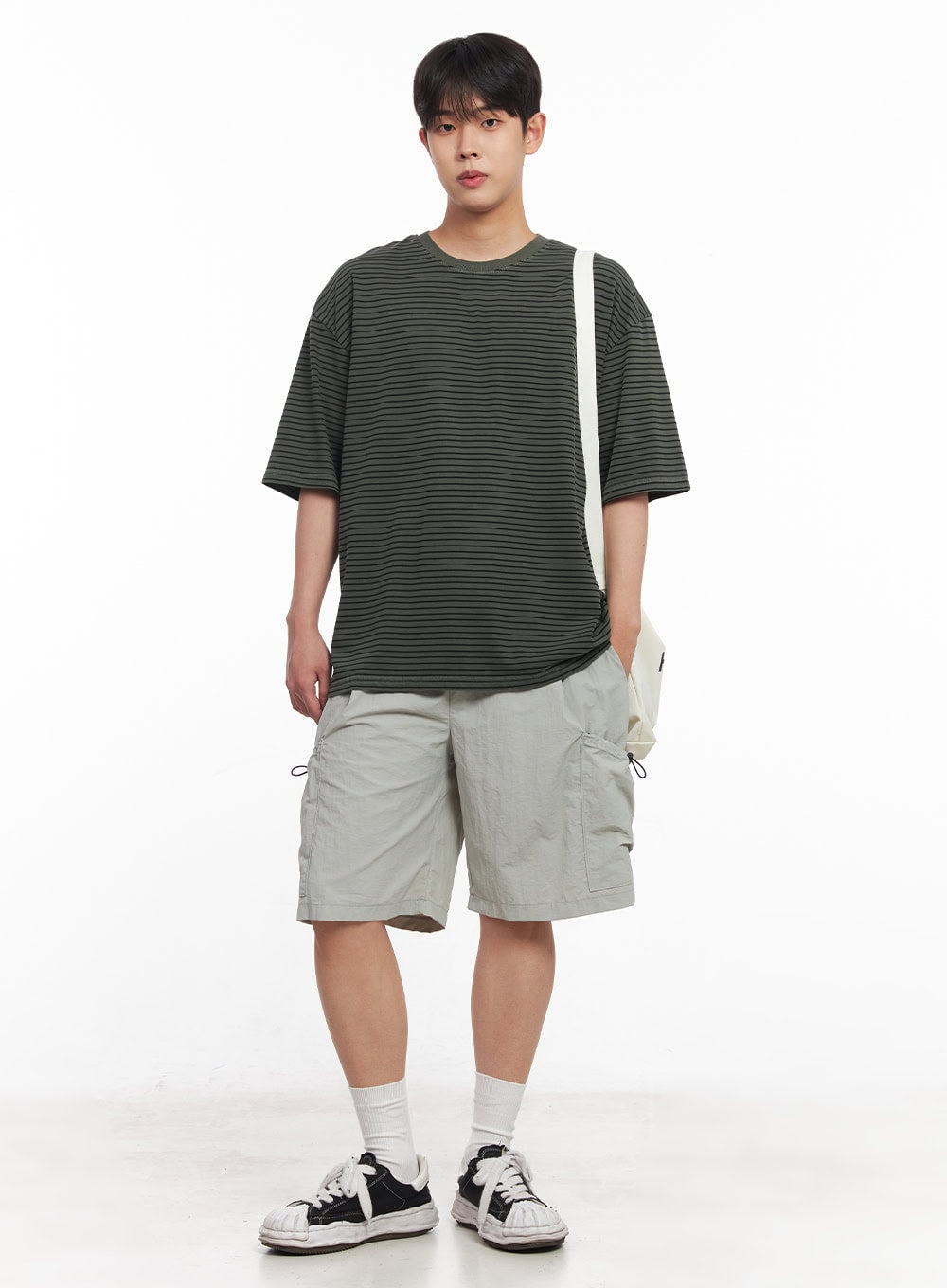 Men's Cotton Striped Round-Neck T-Shirt IY522