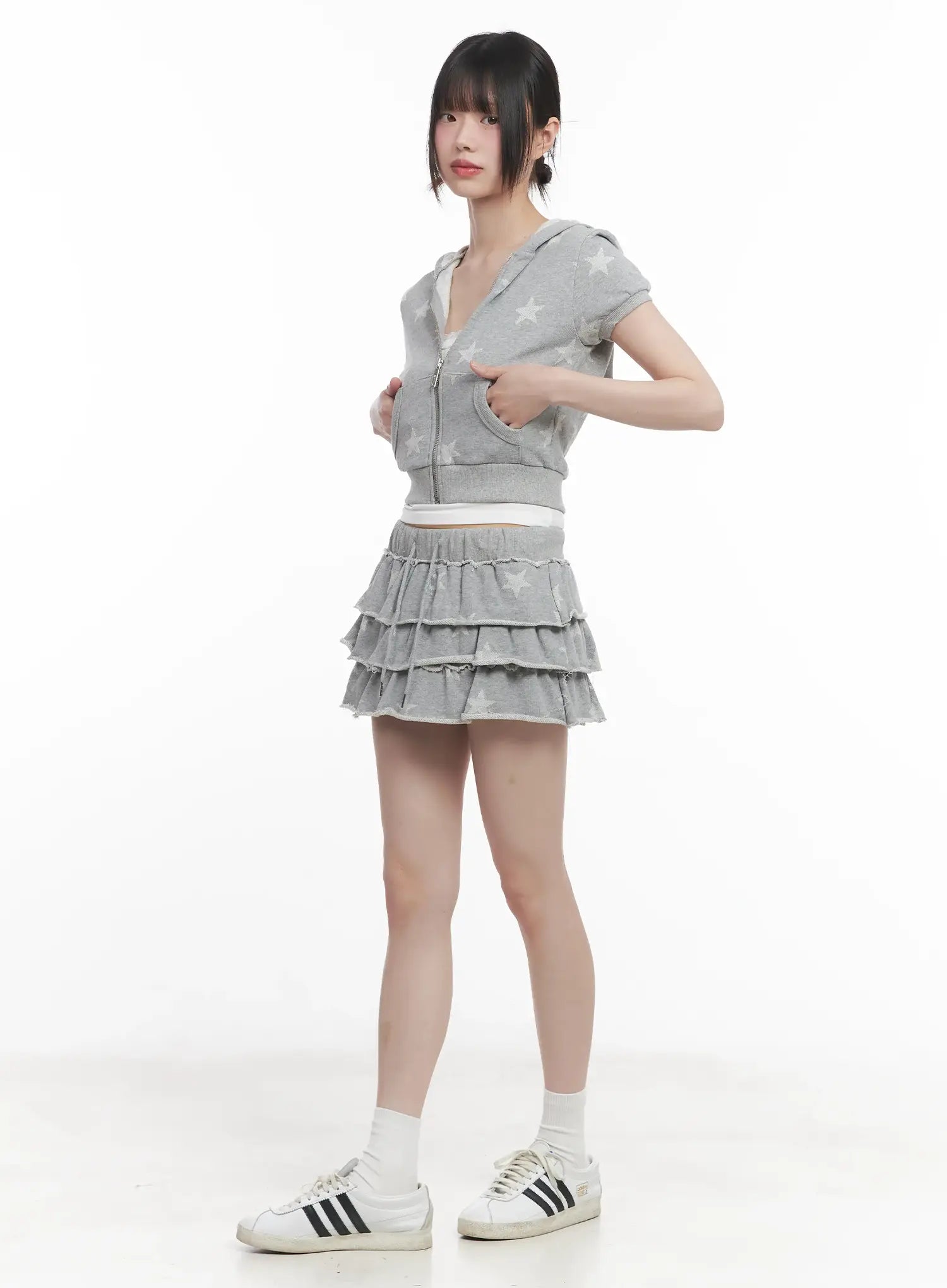 Tiered Ruffle Mini Skirt CU518