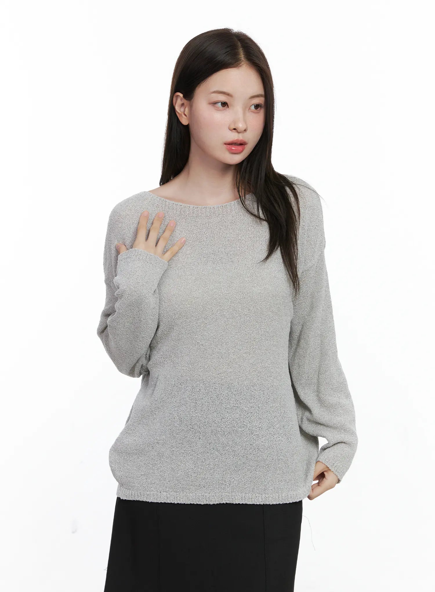 Oversized Boatneck Knit Sweater CO506