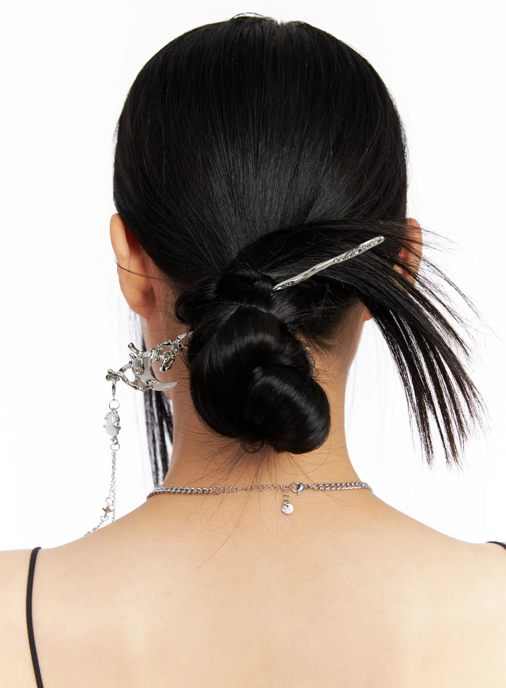 Elegant Crescent Moon Charm Hair Stick CS511