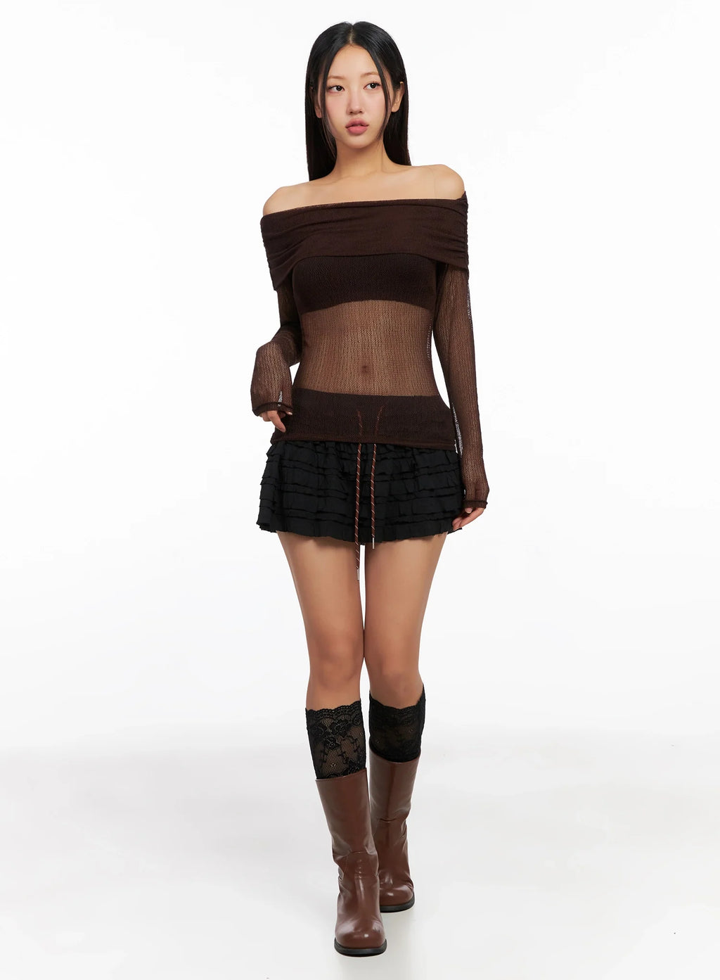 Layered Ruffle Mini Skirt IG528