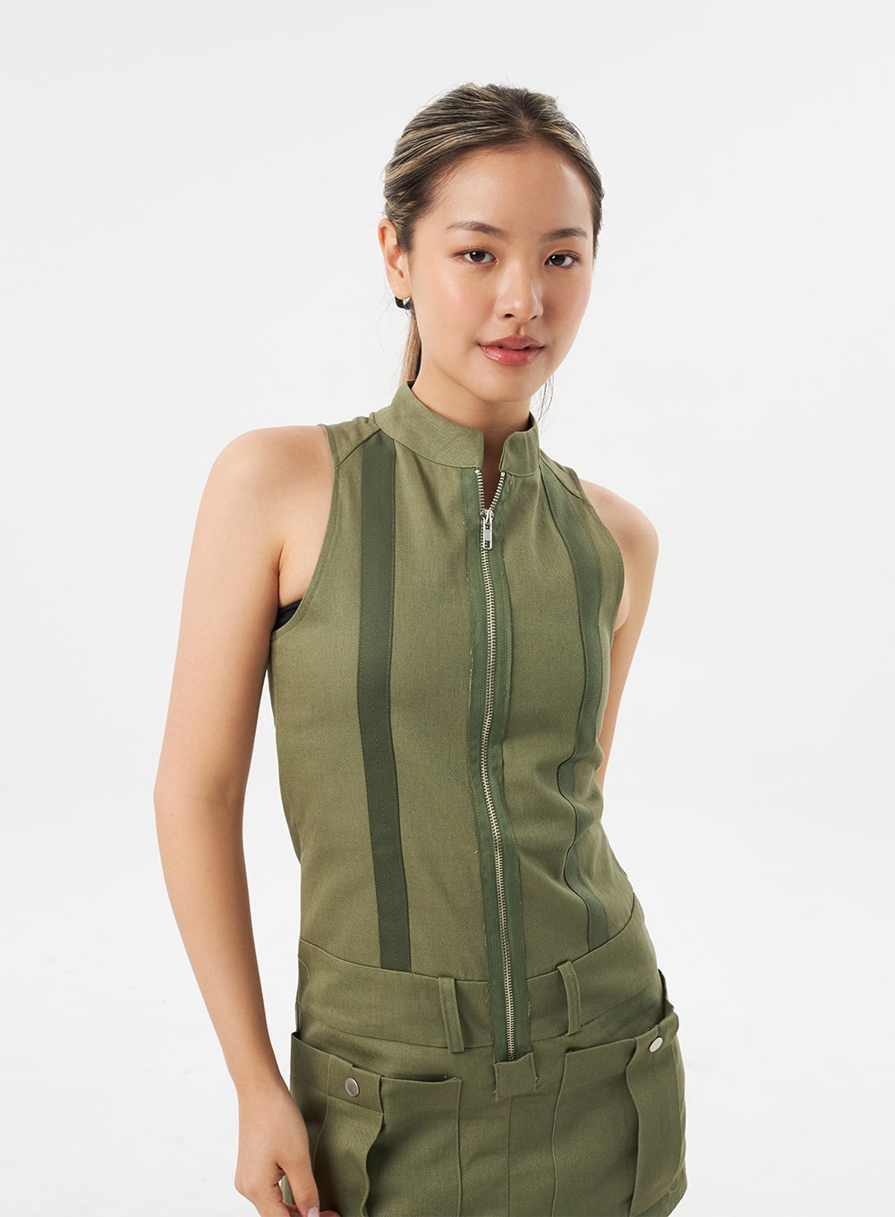 Zip-Up Mini Dress CU302