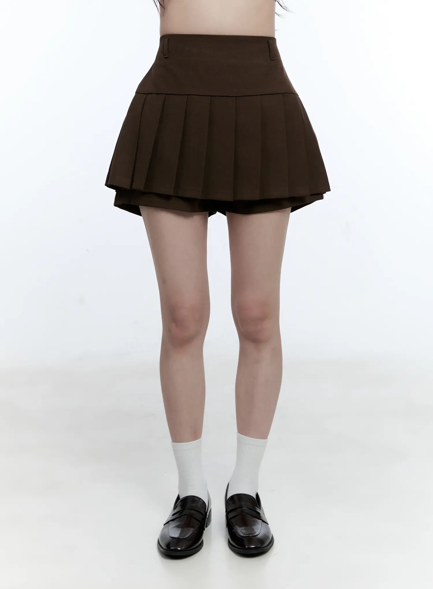 Pleated Adjustable Mini Skort CG514