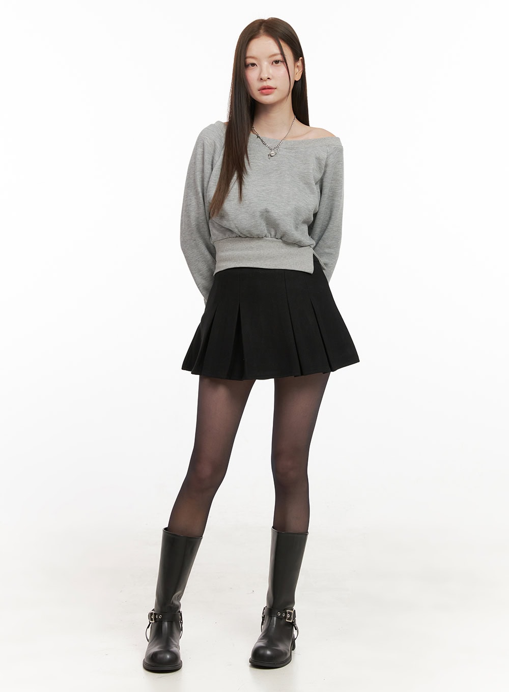 Asymmetric One-Shoulder Crop Sweatshirt OD412