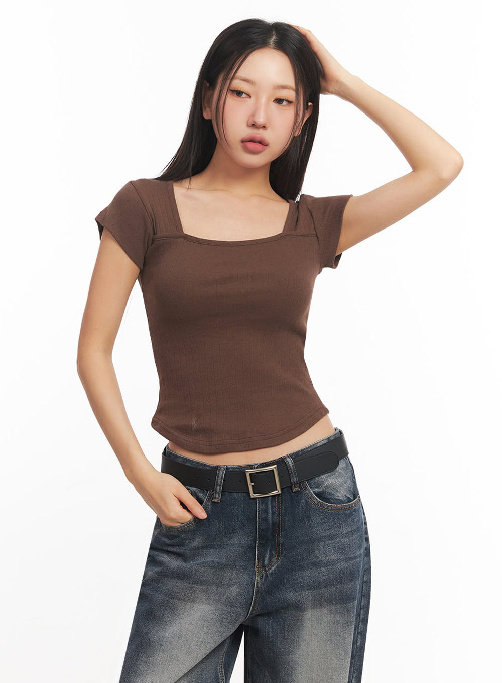Essential Square-Neck Crop Top IA524