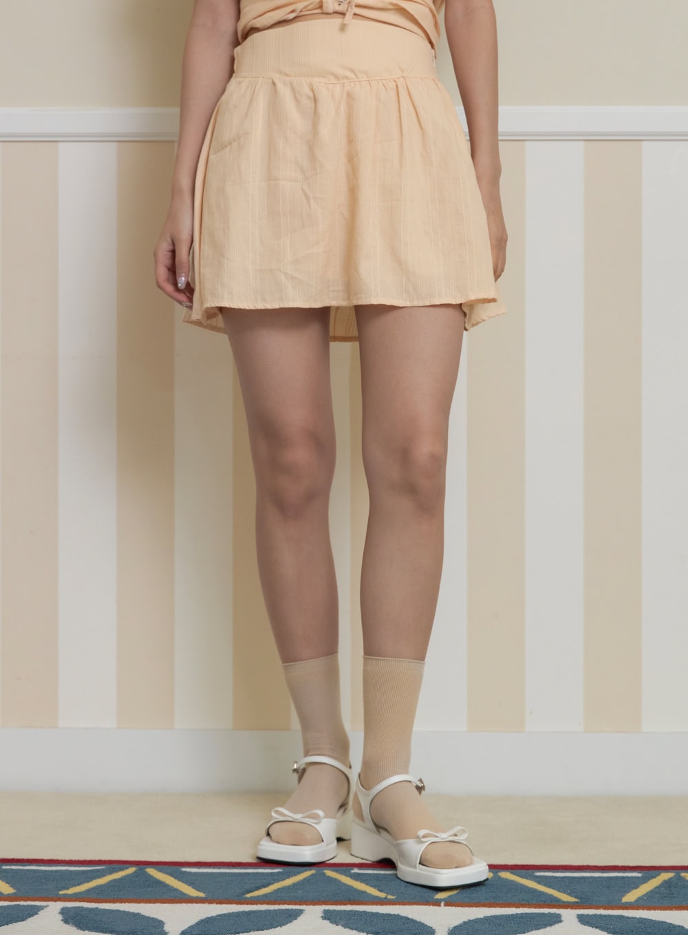 Summer Flare Cotton Mini Skirt OY424