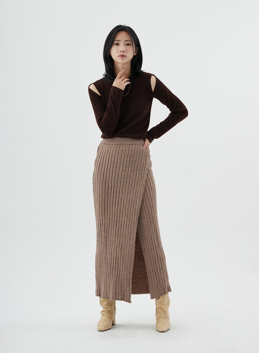 Off-Shoulder Long Sleeve T-Shirt ON02