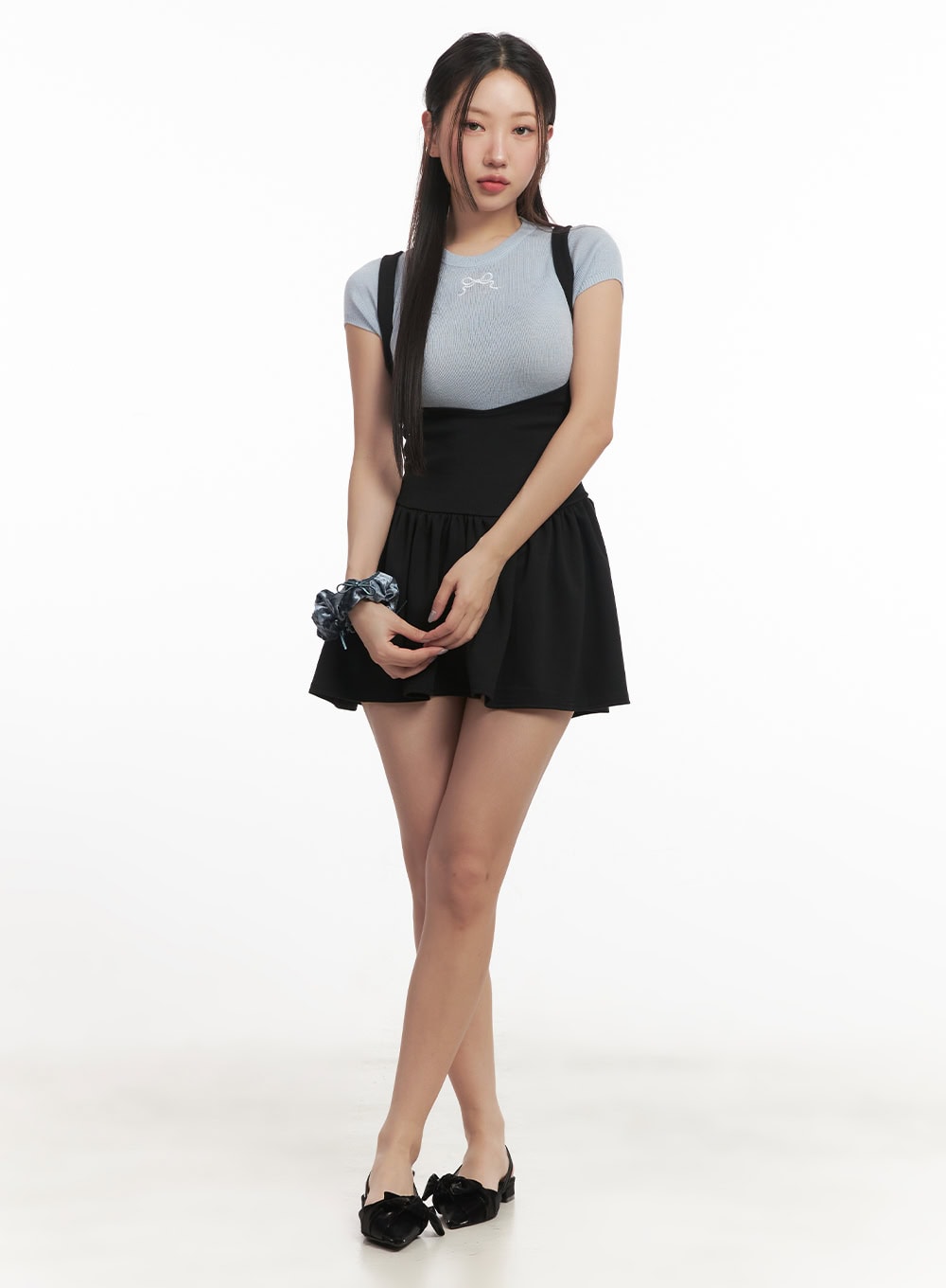 Suspender Flared Mini Dress CF520