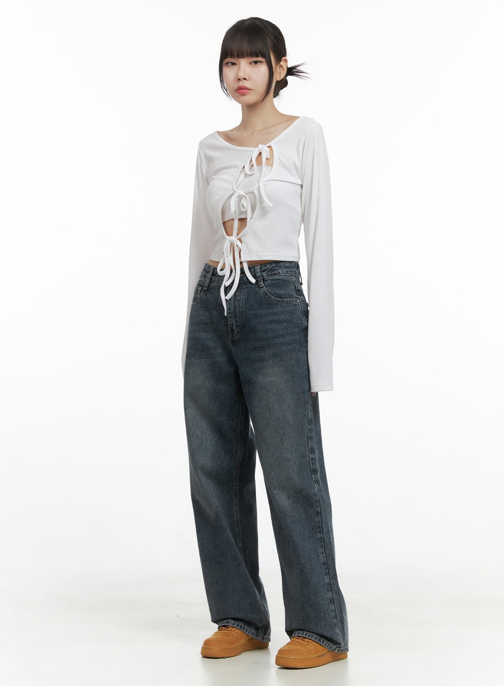 Strap Cut-out Crop Cardigan OO401