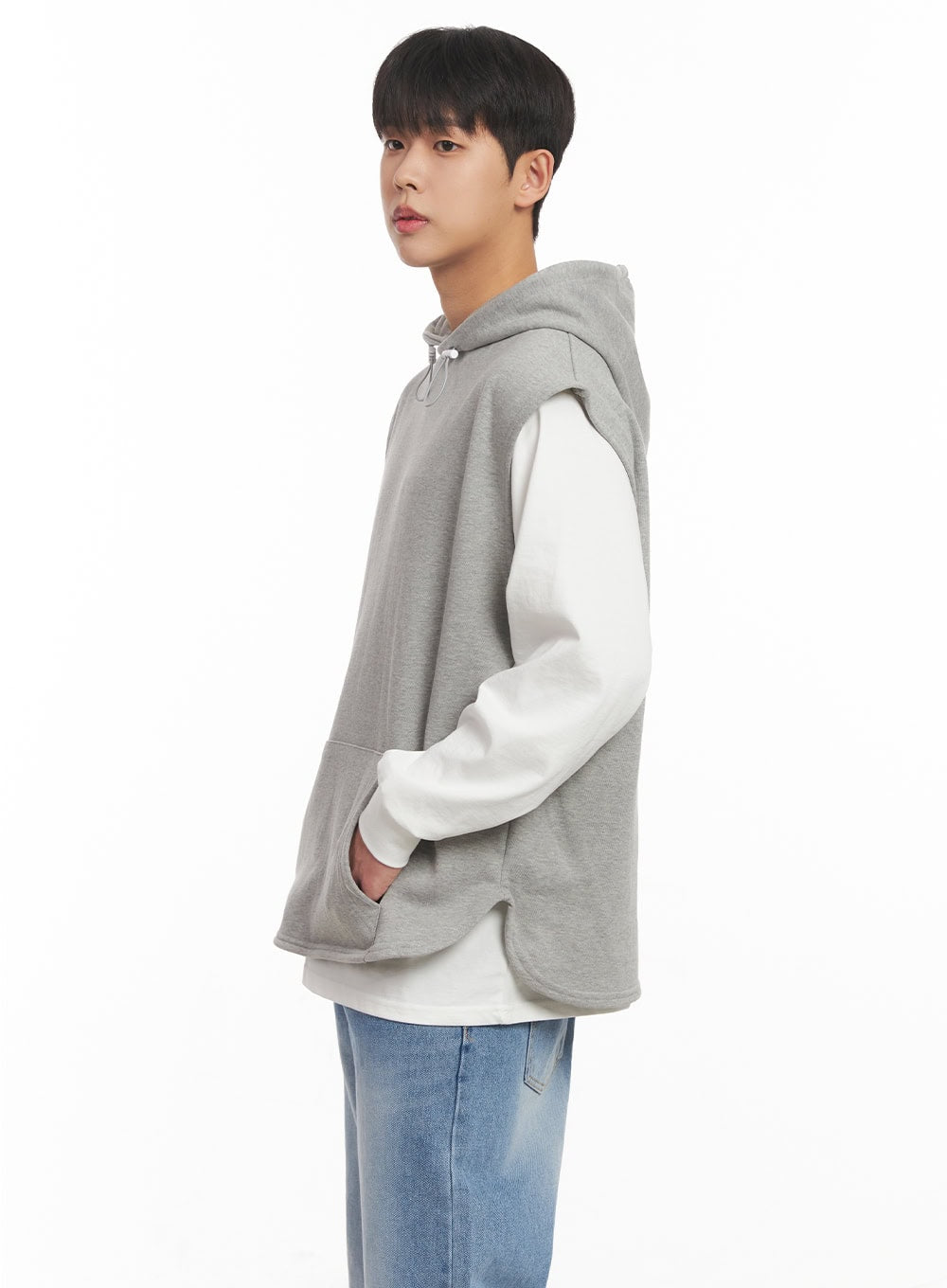 Men's Oversized Hooded Vest IM517