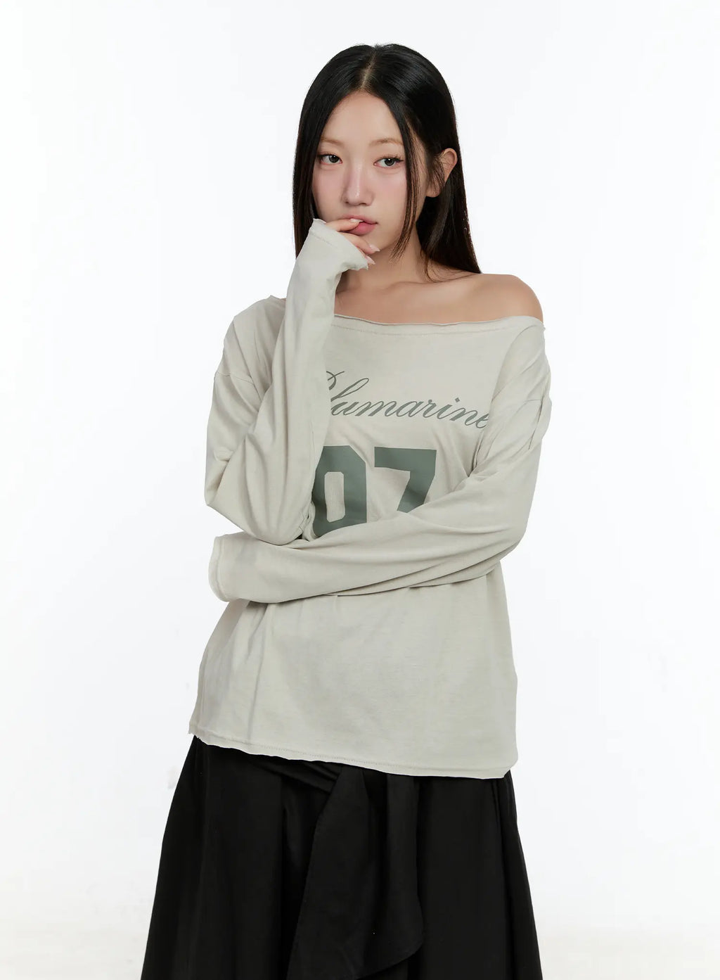 07 Off-Shoulder Long Sleeve Top CS518