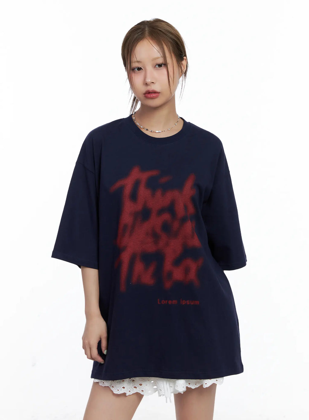 Oversized Graphic Short-Sleeve Tee CL514