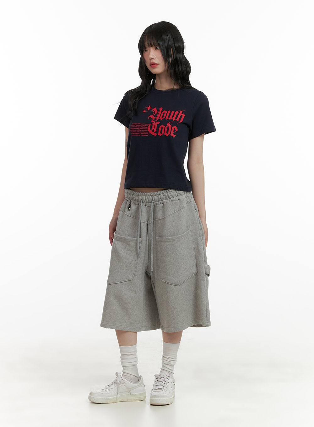 Lettering Crop Top CU413