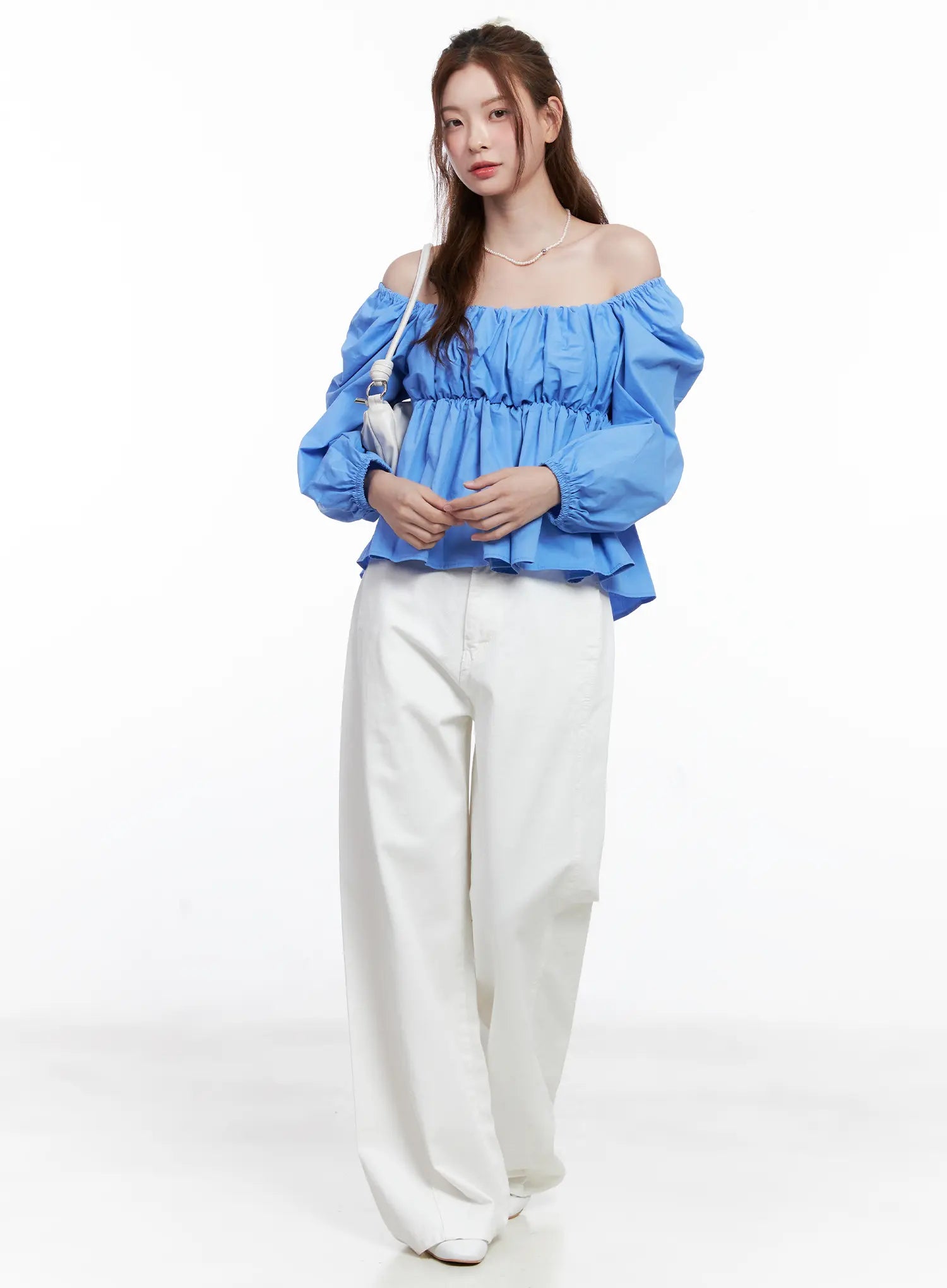 Two Way Shirred Square Neck Blouse CG520