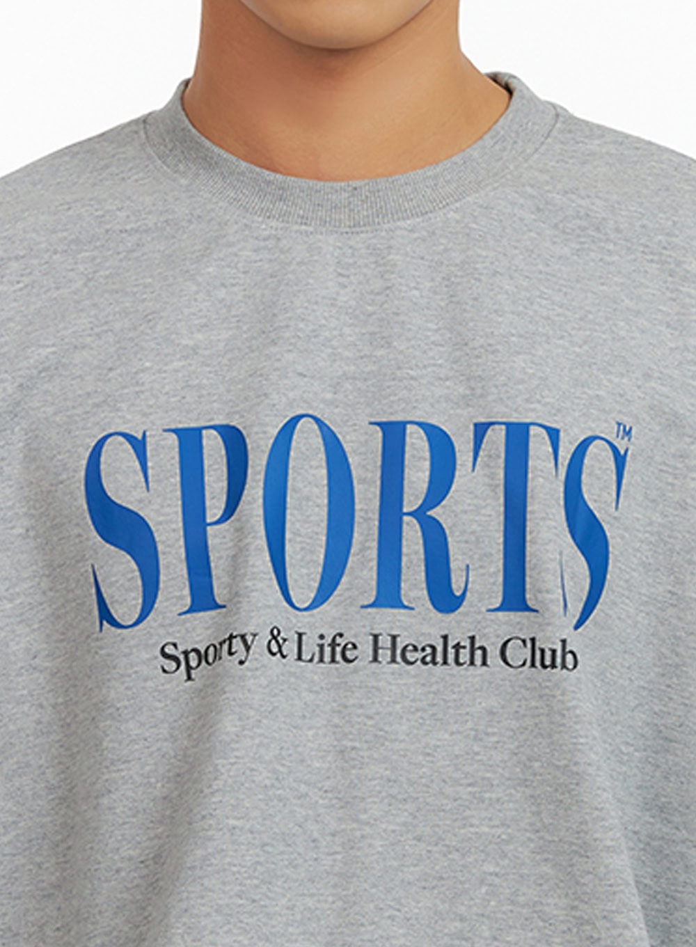 Men's Graphic Lettering Crewneck Sweatshirt (Gray) IU414