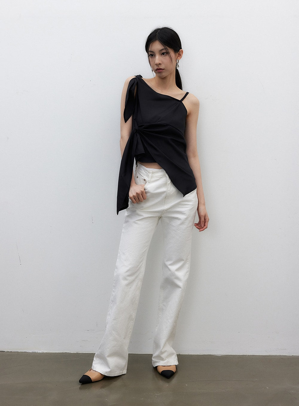 Unbalanced Wrapped Blouse IY326