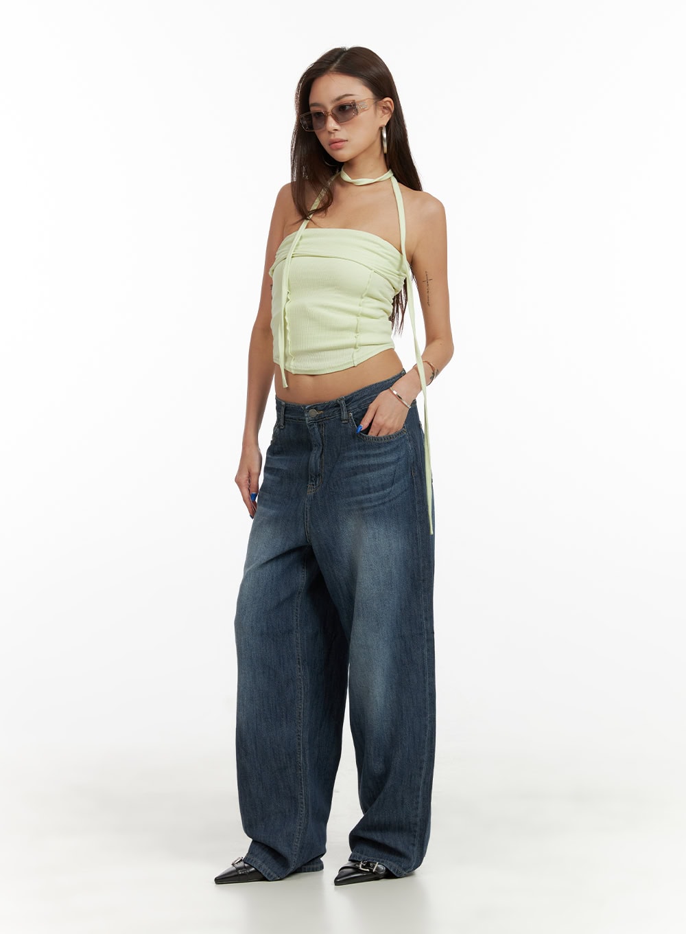 Low Rise Wide Fit Baggy Jeans CY431