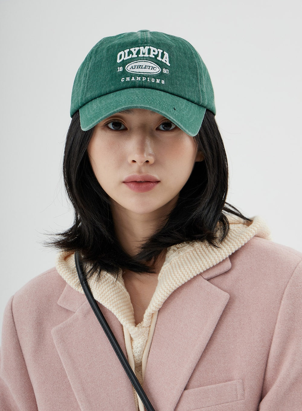 Olympia Lettering Print Baseball Cap ON09