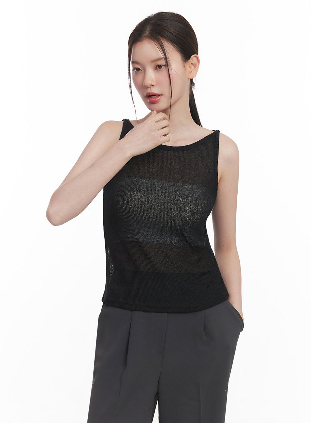 Sheer Knit Tank Top IY509
