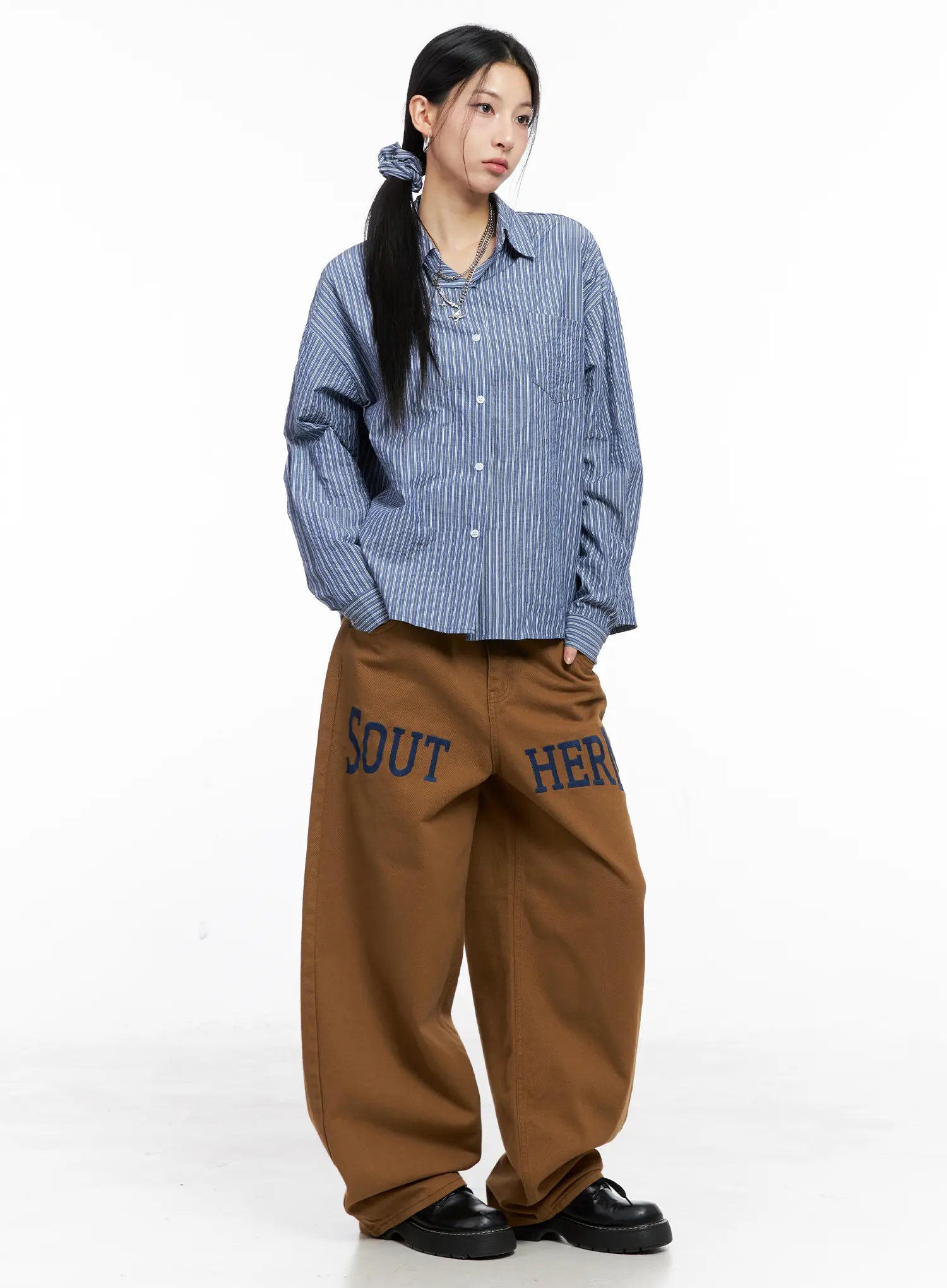 Relaxed Fit Button-up Shirt CC1109