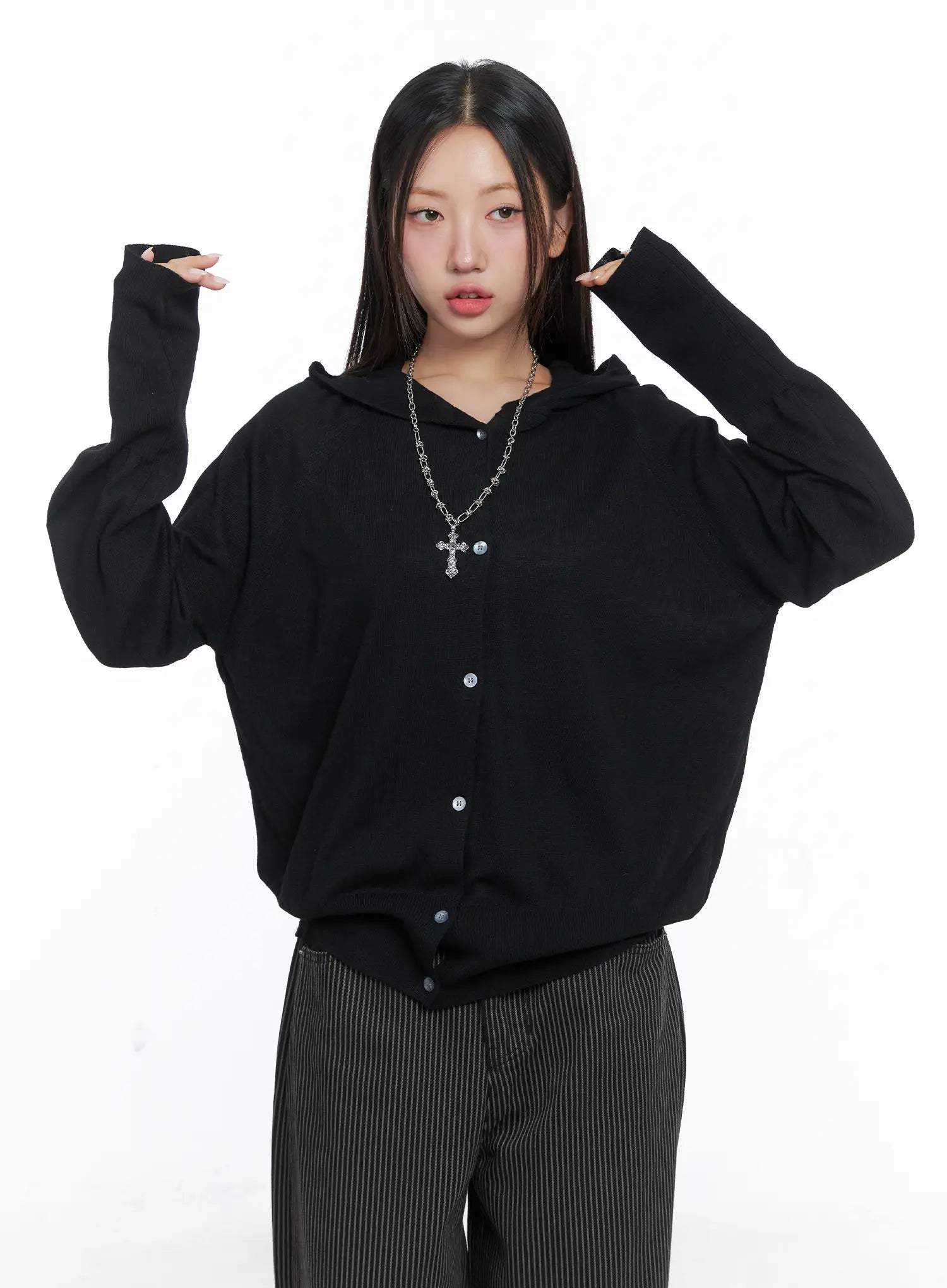 Casual Hooded Knit Cardigan CS503