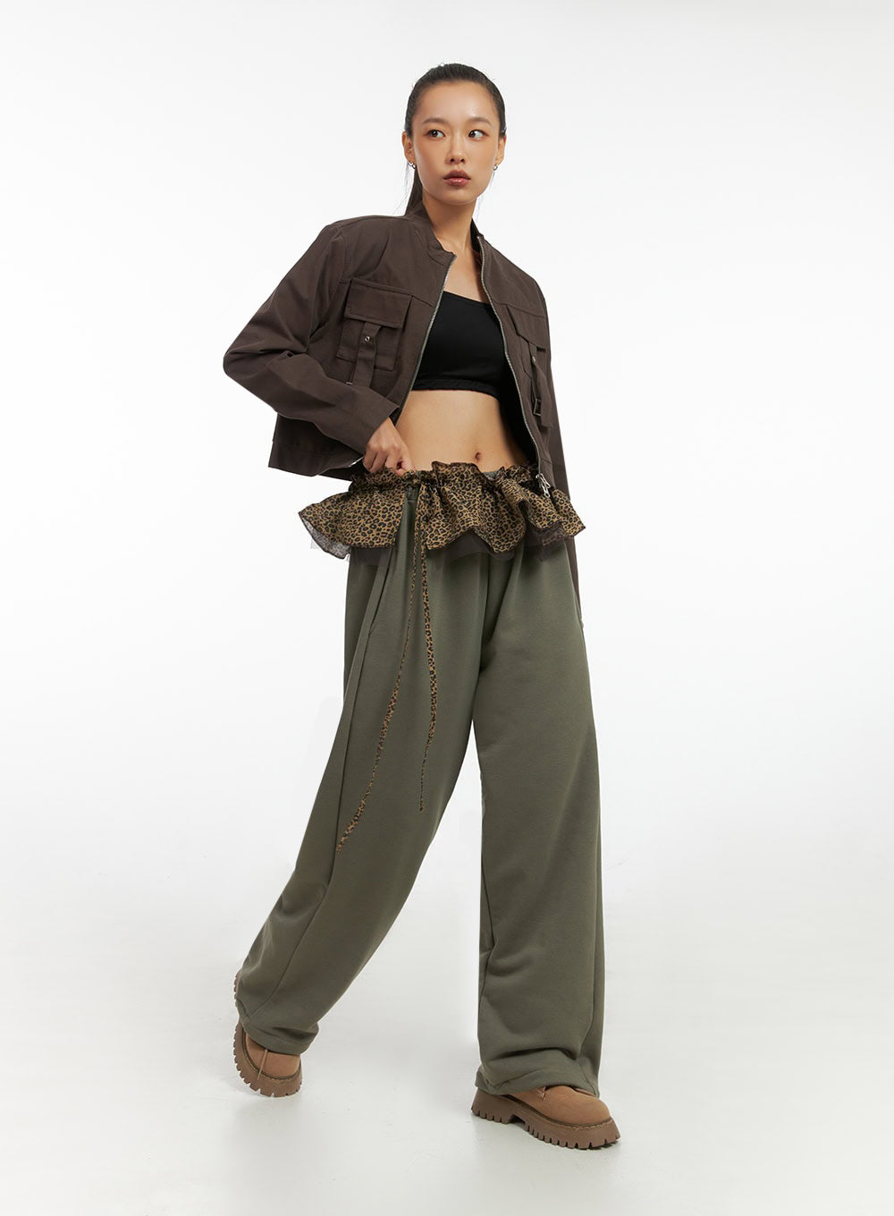 Fit Cotton Zip-Up Solid Jacket IO409