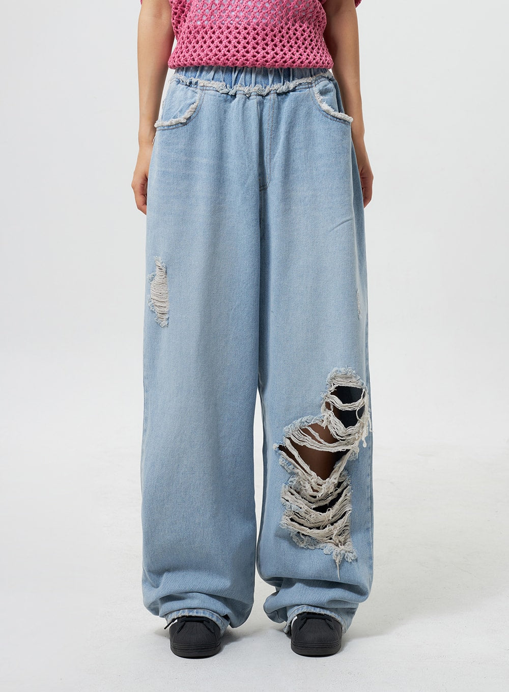 Oversized Ripped Jeans CY324