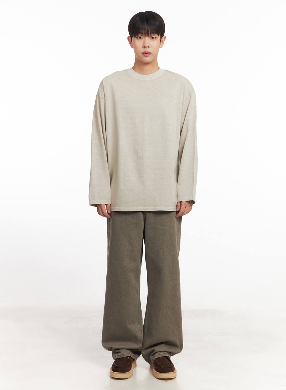 Men's Washed Long-Sleeve T-Shirt IM527