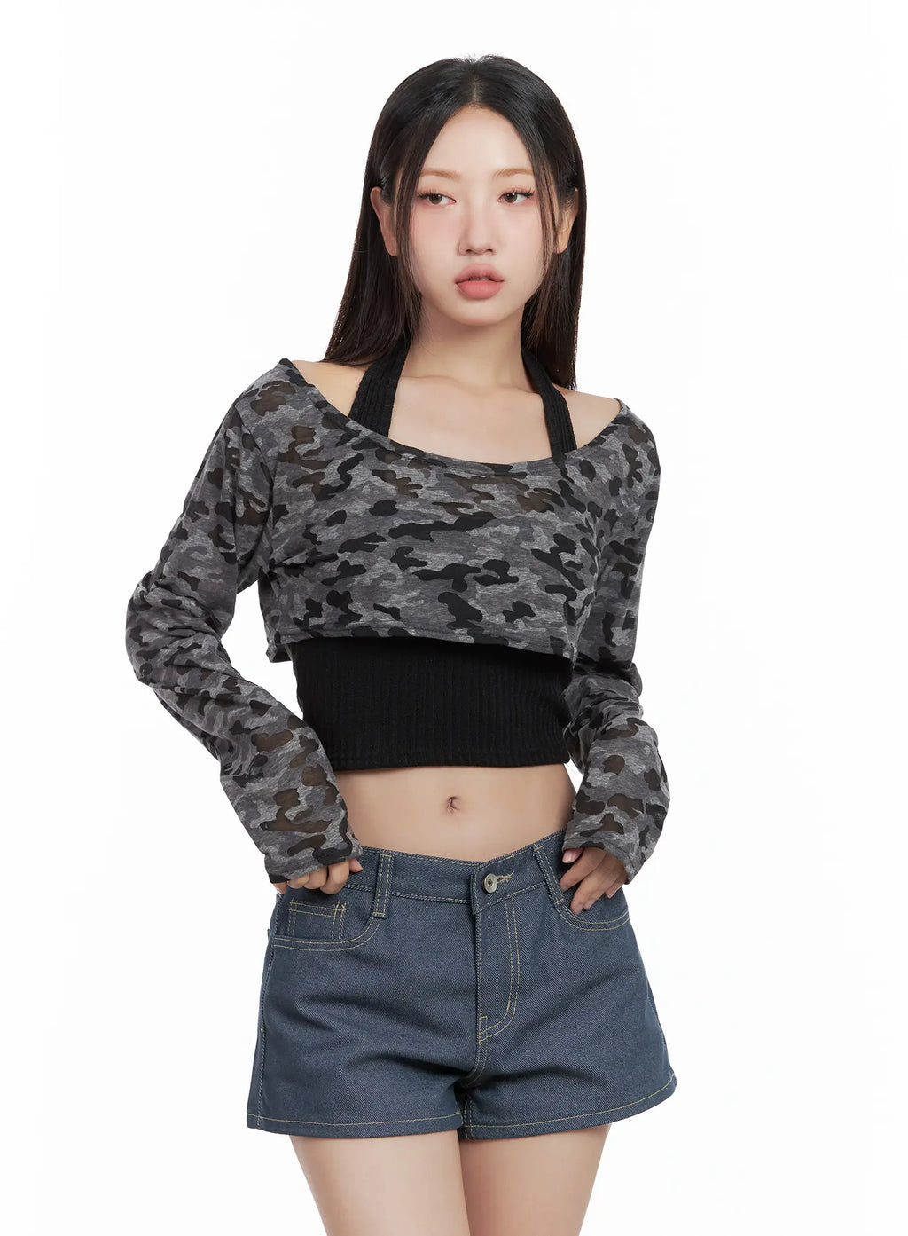 Cropped Camo Bolero CL509