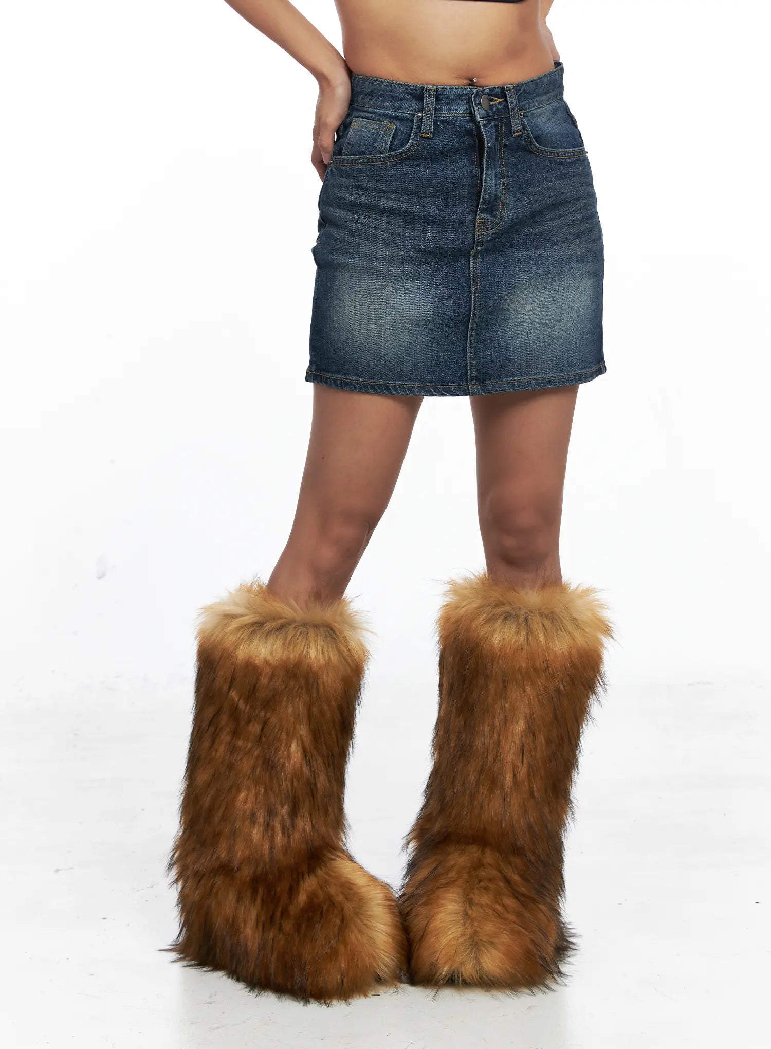 Washed Denim Mini Skirt CO513