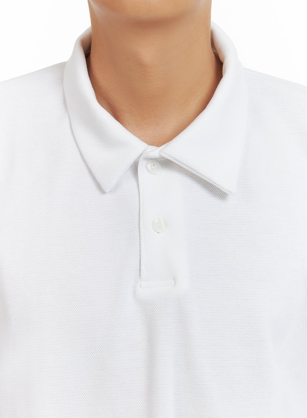 Men's Cotton Polo Top (White) IU418
