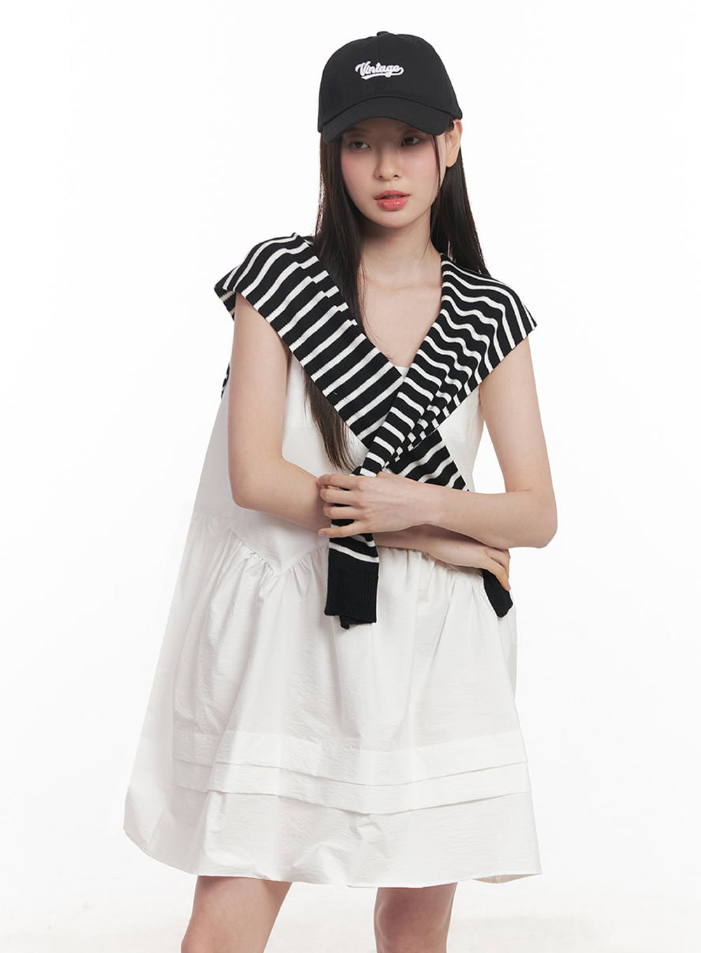 Stripe Knit Sweater Scarf IY509