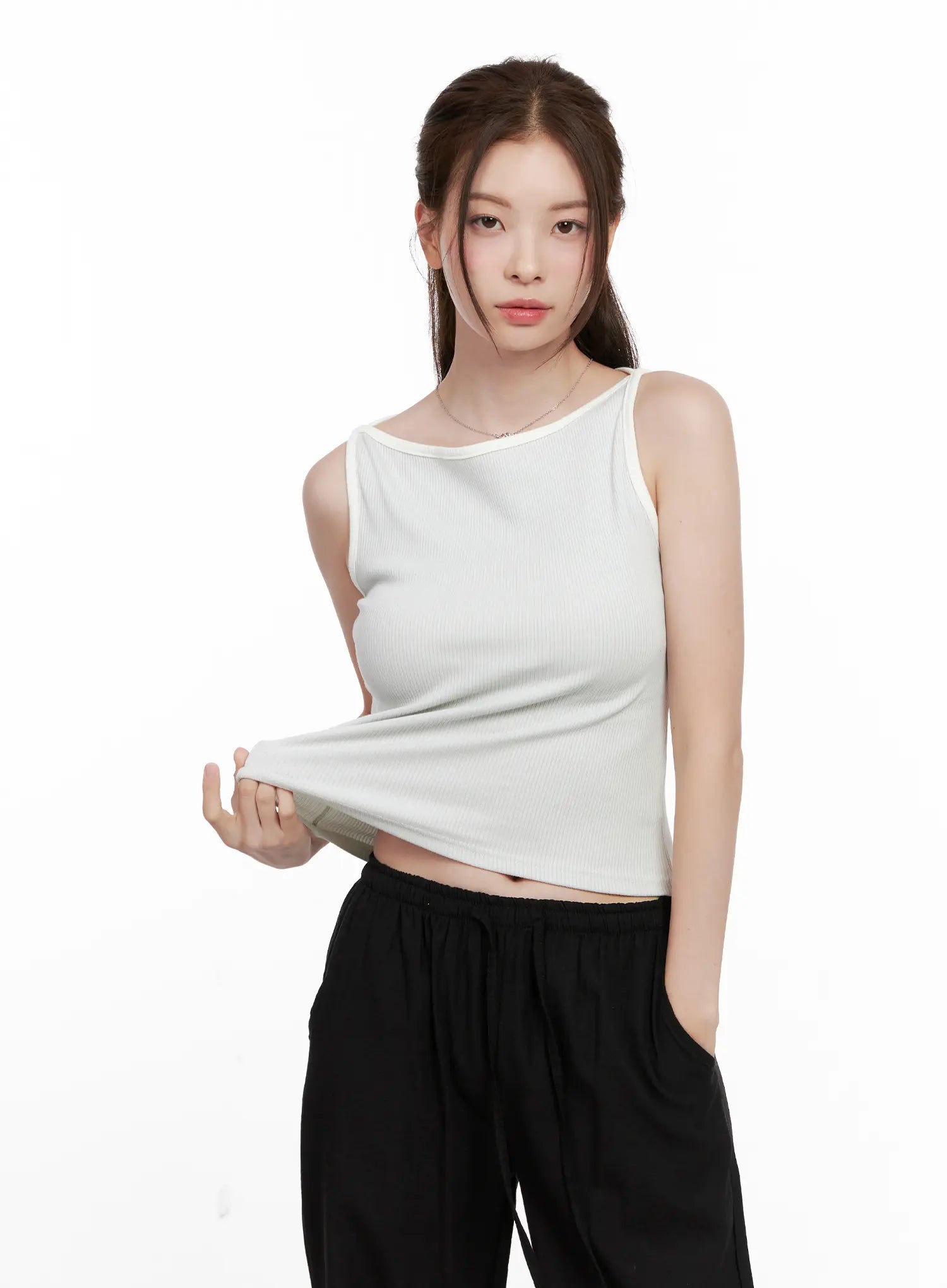 Ribbed Cotton Tank Top CL524