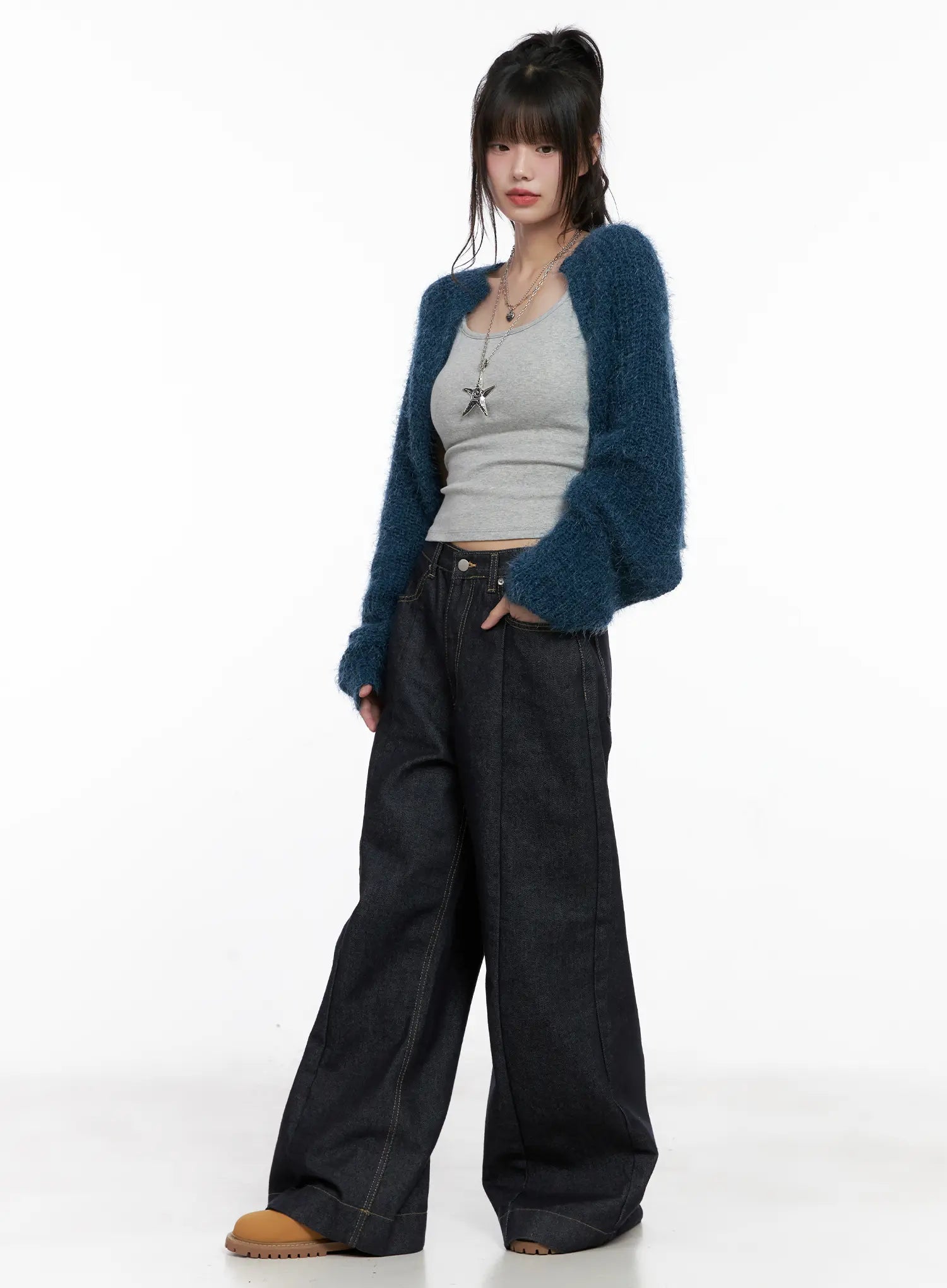 Fluffy Bolero Knit Cardigan CG518