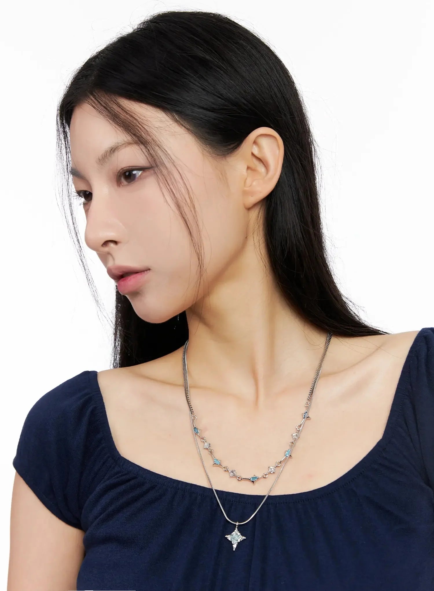 Sky Beaded Layered Necklace IG512