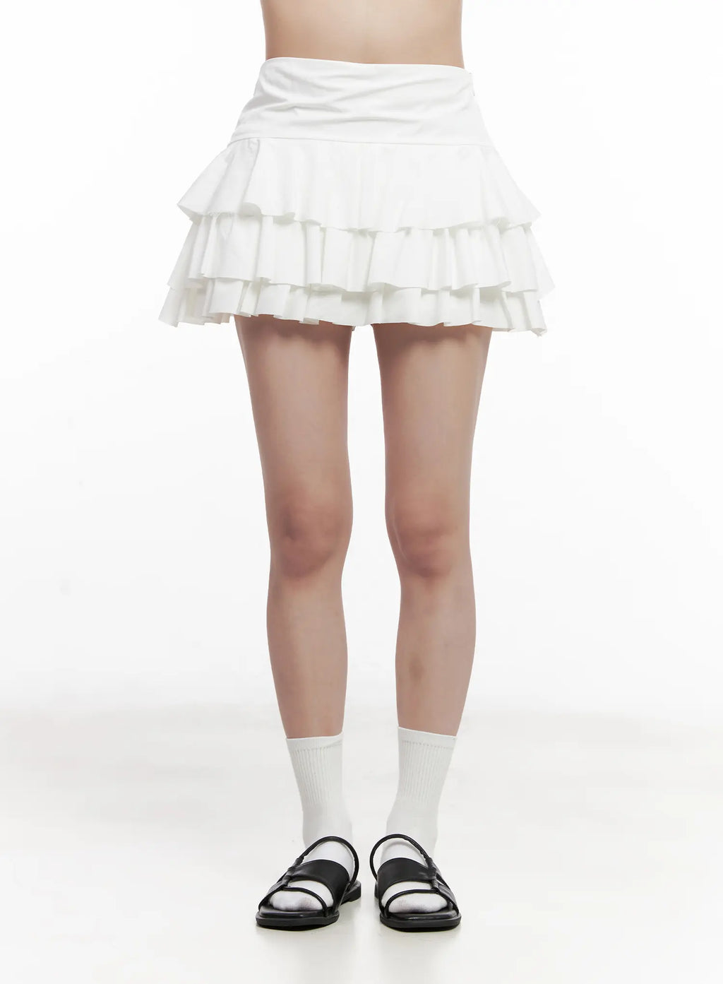 Tiered Ruffle Mini Skirt CL515