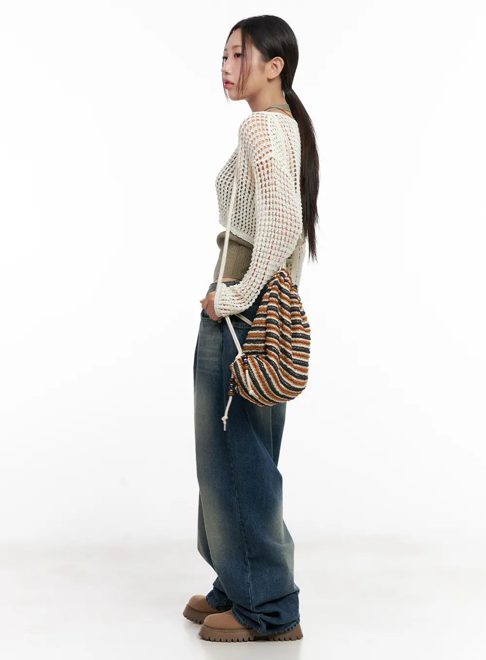 Daeun Washed Wide-Leg Denim Jeans CL521