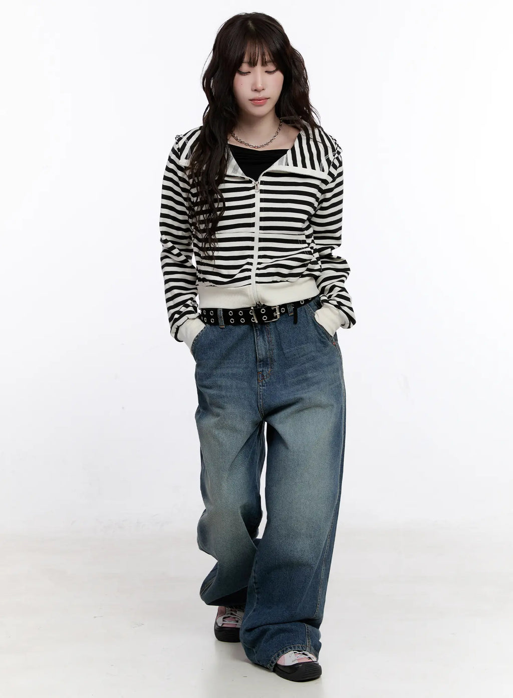 Mylah Washed Wide-Leg Jeans CO501