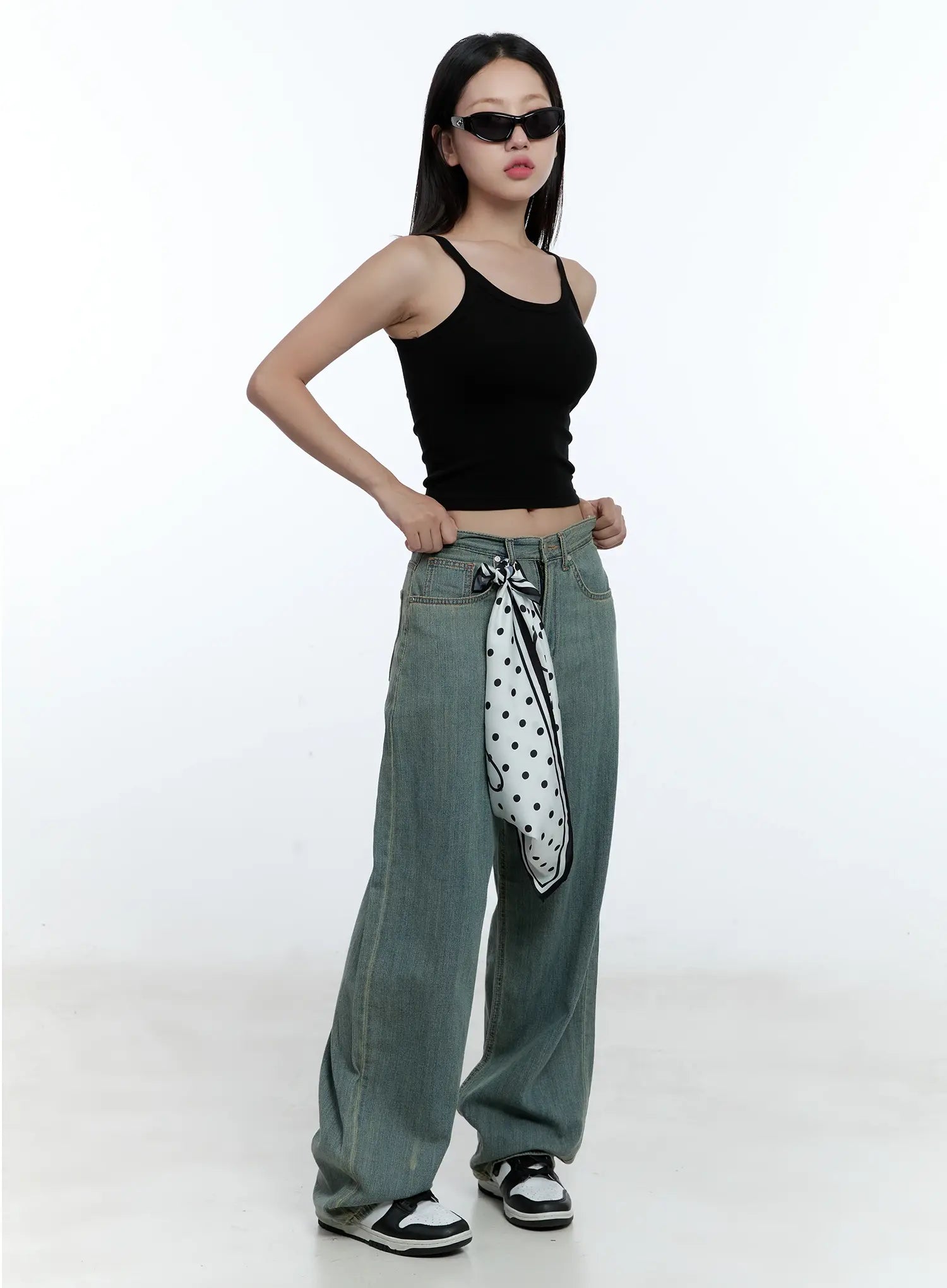 Minna Washed Baggy Jeans CU526