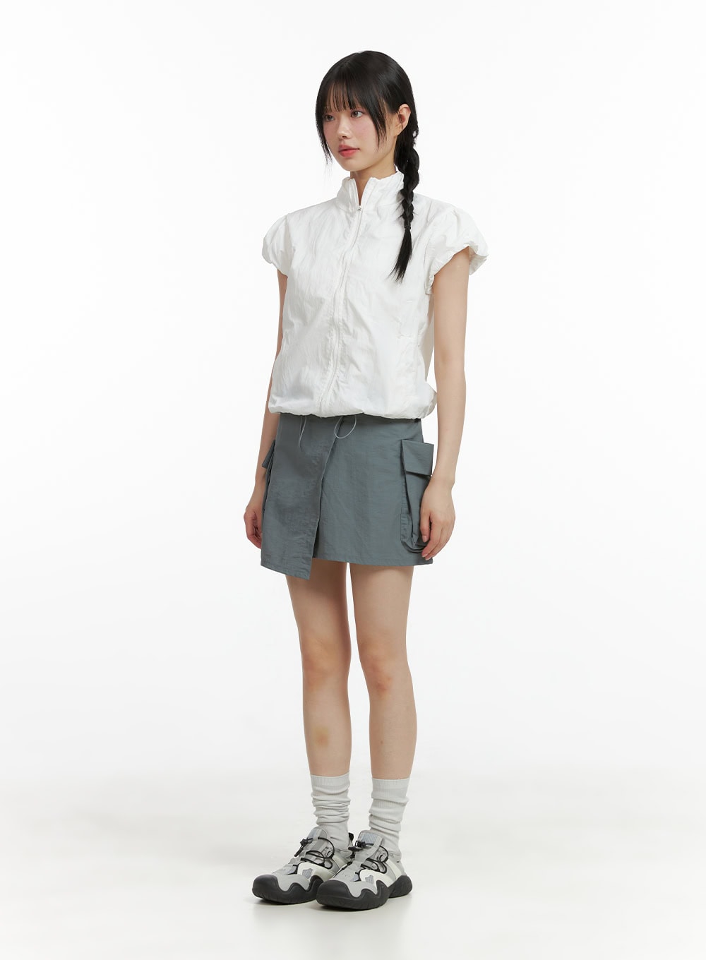 Unbalanced Cargo Mini Skirt CL403