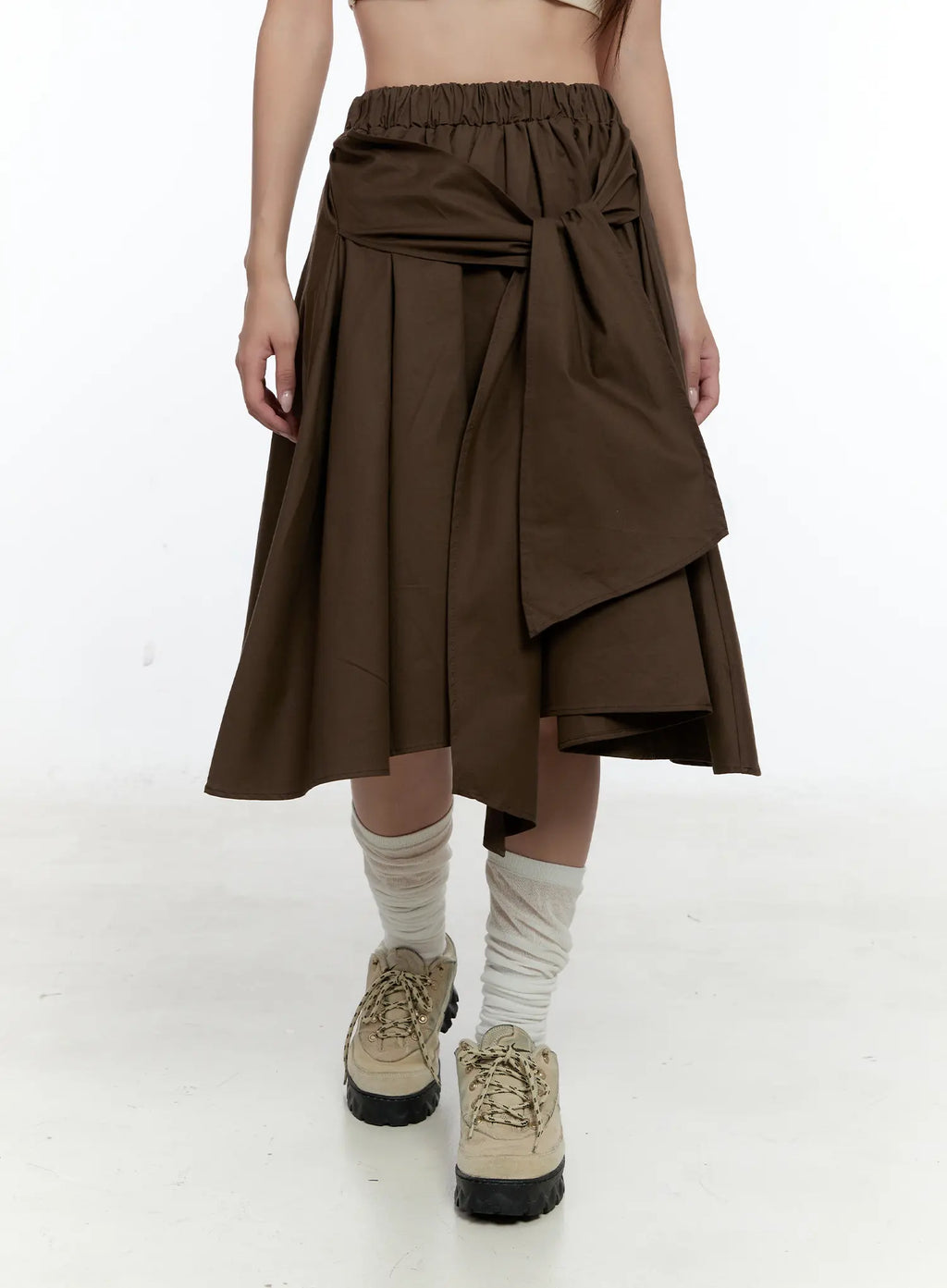 Wrap Flowy Midi Skirt CS518