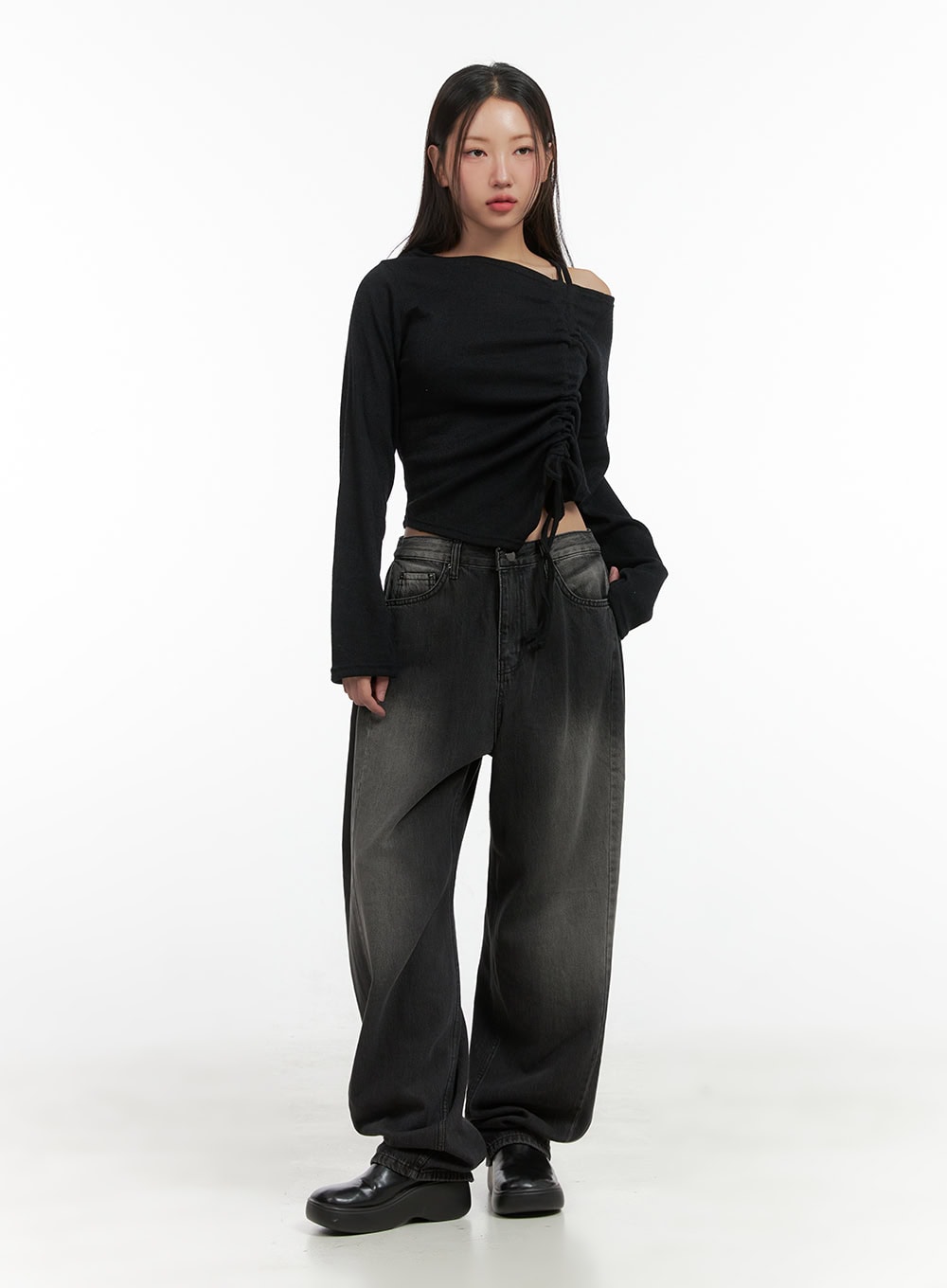 Margo Wide Fit Washed Denim Jeans CO417