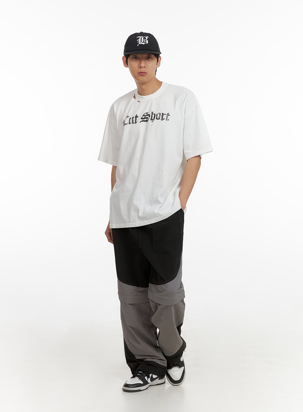Men's Oversized Lettering T-Shirt IL404