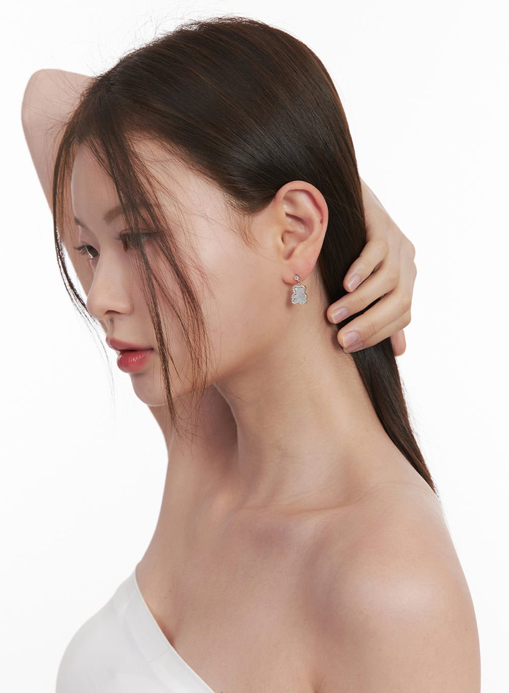 Iris Bear Cubic Earrings IF527