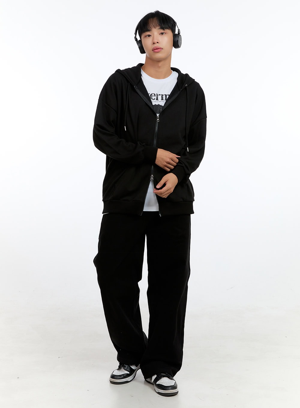Men's Basic Two-Way Zip-Up Hoodie IG422
