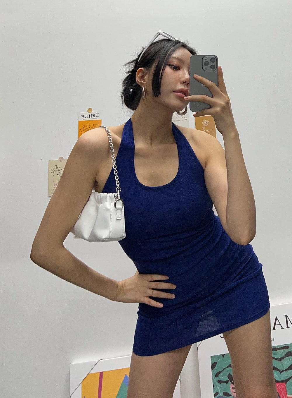 Halter Neck Mini Dress IU322