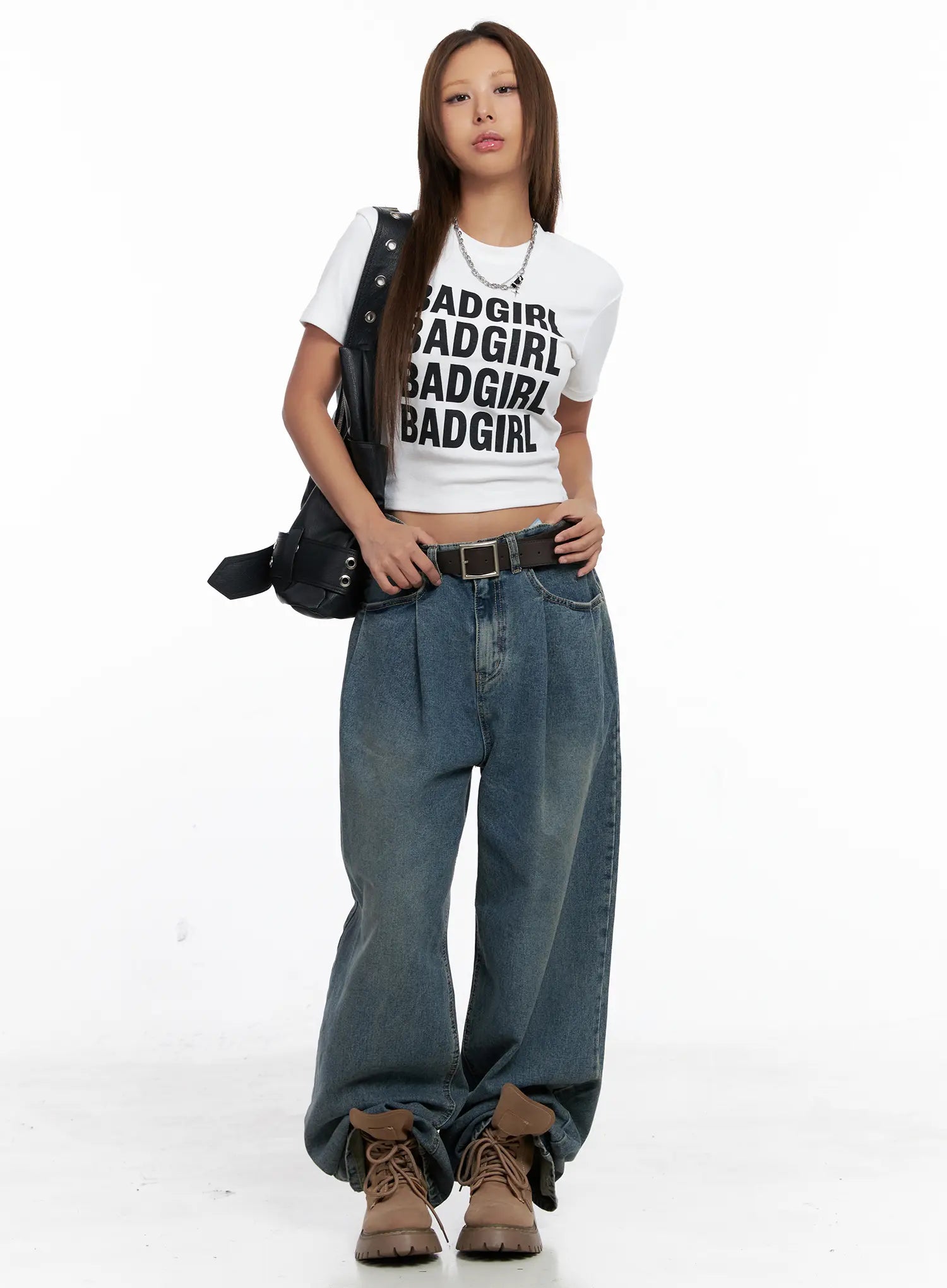 Badgirl Graphic Crop Top Tee CS524